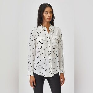Equipment signature silk blouse with stars size small